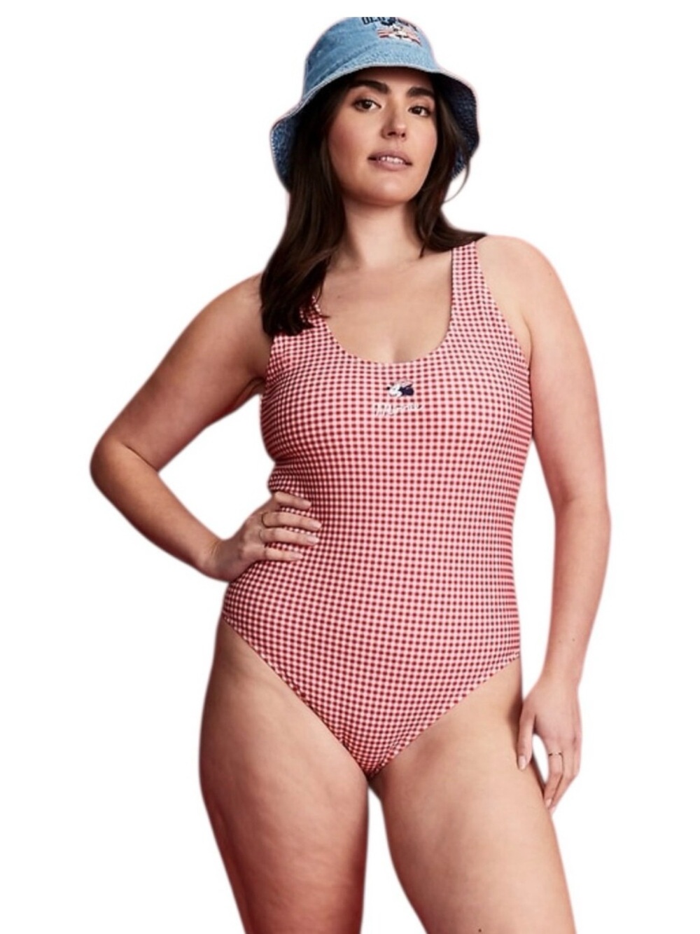 Old Navy Disney America  Red Gingham One-Piece Swimsuit XXL NWT